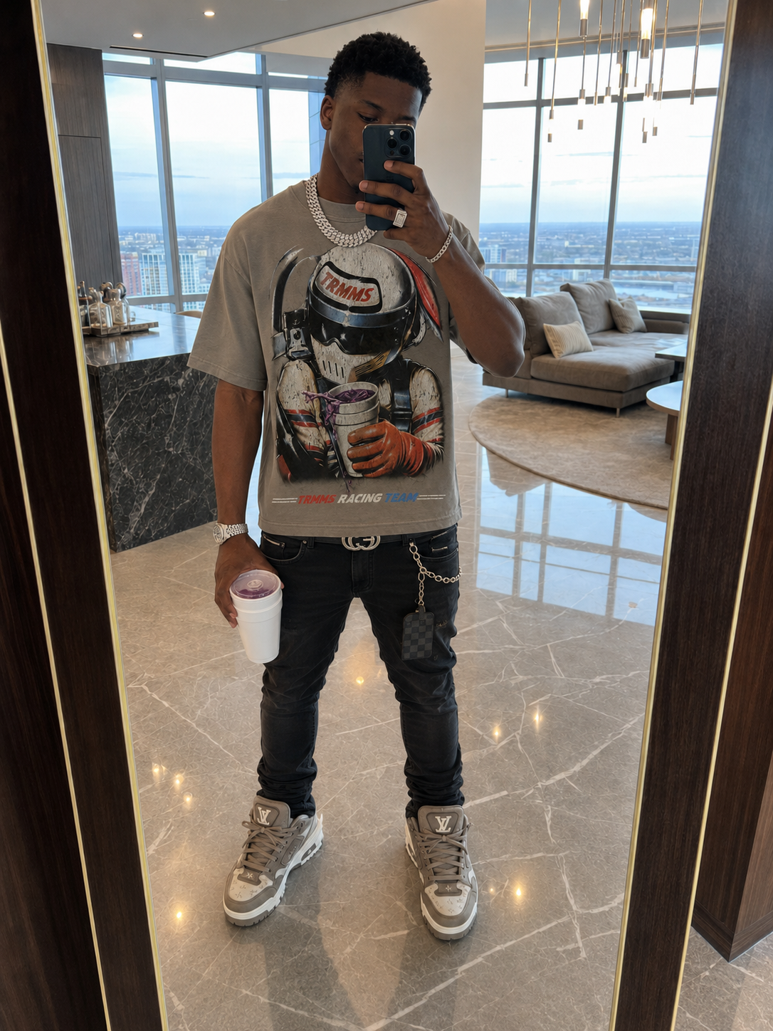 TRMMS NASCAR 1 of 1 Grey Tee