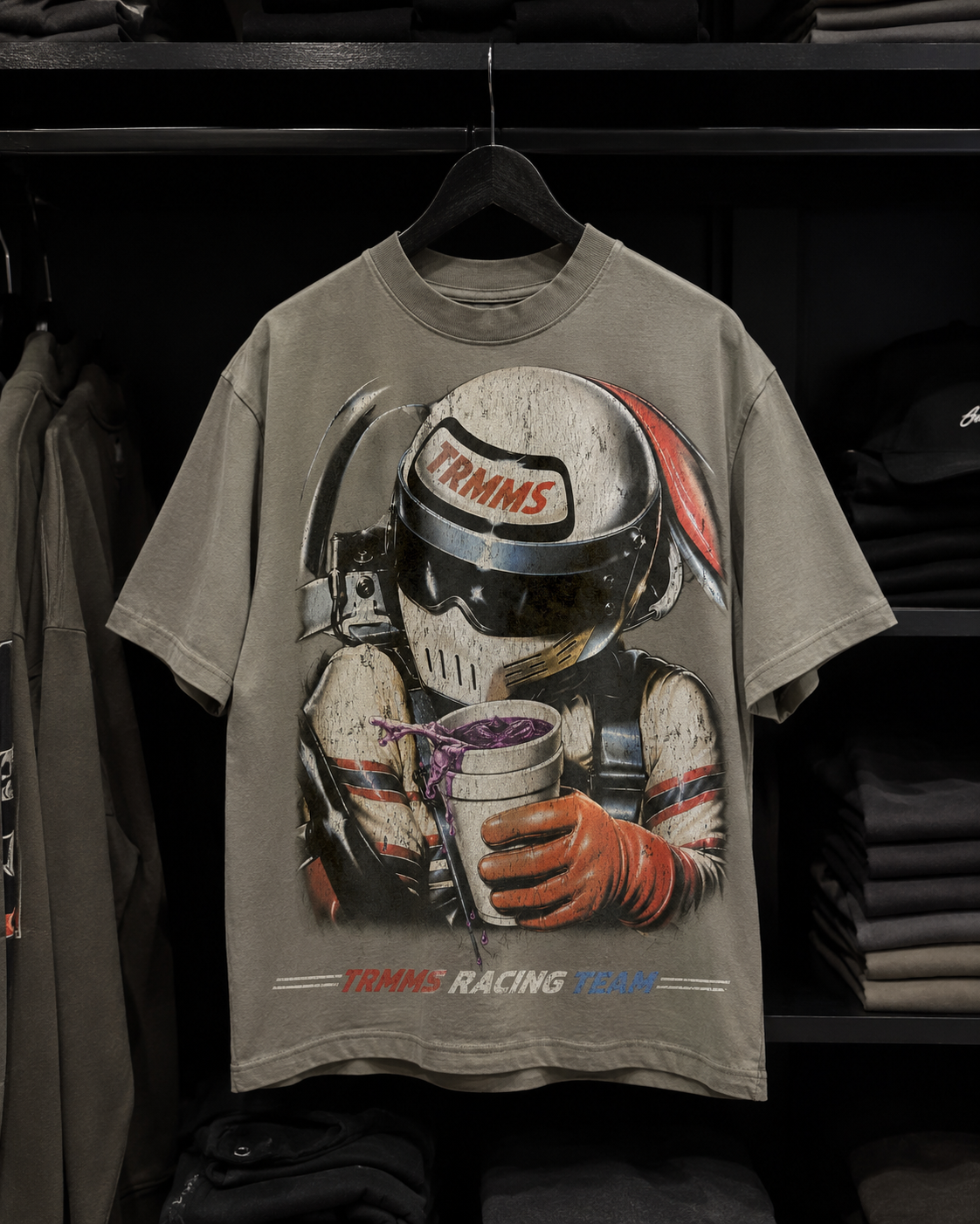 TRMMS NASCAR 1 of 1 Grey Tee